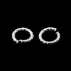 Посеребрённый Латунные перекидные кольца, без свинца и без кадмия, открытые кольца прыжок, 925 серебро покрытием, 18 датчик, 6x1 мм, внутренний диаметр: 4 мм