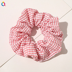 B193 dashed stripe pattern - watermelon red Милая полосатая резинка для волос – просто, , и очаровательный аксессуар для волос.