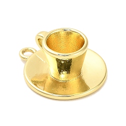 Настоящее золото 18K Латунные подвески, чашка прелести, стойки покрытие, долговечный, без свинца и без кадмия, реальный 18 k позолоченный, 14.5x12.5x6.5 мм, отверстие : 1.4 мм