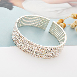 silver Elegant and Fashionable Wire Diamond Bracelet with Adjustable Starry Sky Design