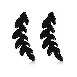 068 black Jolies boucles d'oreilles fruits en acier inoxydable avec os d'oreille de chat et de lapin