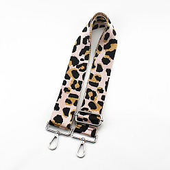 Misty Rose Leopard Print Pattern Polyester Adjustable Wide Shoulder Strap, with Swivel Clasps, for Bag Replacement Accessories, Platinum, Misty Rose, 80~130x5cm