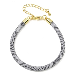 Гейнсборо 4.5 изготовление браслета из круглого нейлонового шнура миланского диаметра 202мм, с латунными выводами и 6.85 застежками из лобстера из нержавеющей стали, золотые, долговечный, стойки покрытие, светло-серые, 17.4 дюйм ({2} см)