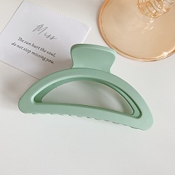 2# Mint Green Matte Hair Claw Clip for Women, Shark Jaw Clamp with Morandi Headpiece