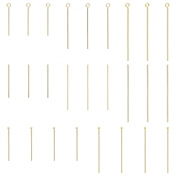 Golden ARRICRAFT 304 Stainless Steel Flat Head Pins & Ball Head Pins & Eye Pins, Golden, 240pcs/box
