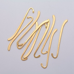 Золотой Тибетском стиле сплава закладки, золотые, без кадмия и без свинца, 85x13.5 мм, отверстие : 1.5 мм