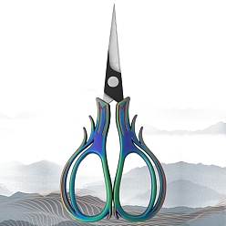 Colorful Stainless Steel Scissors, Embroidery Scissors, Sewing Scissors, with Zinc Alloy Handle, Colorful, 108x51mm