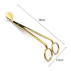 Golden Stainless Steel Candle Wick Trimmer, Candle Tool, Golden, 18x5.5cm