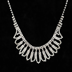 Picture color Sparkling Multi-Row Diamond Necklace for Women - Fashion Accessory N153