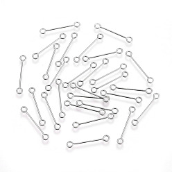 Stainless Steel Color 304 Stainless Steel Double Sided Eye Pins, Stainless Steel Color, 19x0.5mm, Hole: 1.7mm, 500pcs/bag