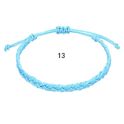13 Bohemian Twisted Braided Bracelet for Women and Men with Wave Charm