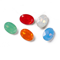 (52) Непрозрачная лаванда Гальваническая пластина в опаловом стиле k9 стеклянные кабошоны со стразами, задние и задние, овальные, разноцветные, 14x10x5 мм
