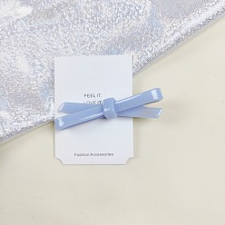 Bleu Pince à cheveux en acrylique papillon printanier - jolie pince latérale avec étiquette dorée française.