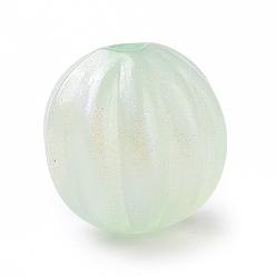 Нектар Светящиеся акриловые бусины, блеск бисера, светится в темноте, тыква, нектар, 11 мм, отверстие : 2 мм, Около 670 шт / 500 г