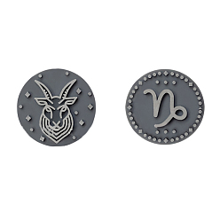 Capricorn Twelve Twelve Constellations Food Grade Eco-Friendly Silicone Focal Beads, Capricorn, 25mm