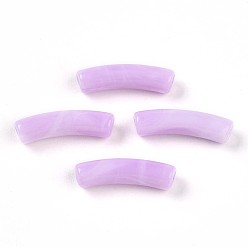 Фиолетовый Двухцветные акриловые бусины, бусы из искусственного камня, изогнутая трубка, фиолетовые, 19.5~20x6 мм, отверстие : 1.6 мм