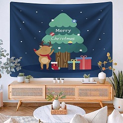 Christmas Tree Christmas Theme Polyester Wall Hanging Tapestry, for Bedroom Living Room Decoration, Rectangle, Christmas Tree, 730x950mm