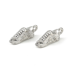 Платина Подвески из сплава , обувь прелести, долговечный, стойки покрытие, платина, 18x7.5x5 мм, отверстие : 1.6 мм