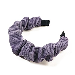 Medium Purple Velvet Pleated Hair Bands for Girls Women, Medium Purple, 150x130x30mm