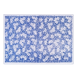 Flower Paper Heat Transfer Film, Glaze Underglaze Flower Paper Porcelain Decal, for Ceramics Decorations, Flower Pattern, 52.5~53x37.5~38cm