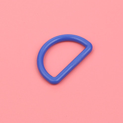 Royal Blue Plastic Buckle D Ring, Webbing Belts Buckle, for Luggage Belt Craft DIY Accessories, Royal Blue, 25mm, 10pcs/bag