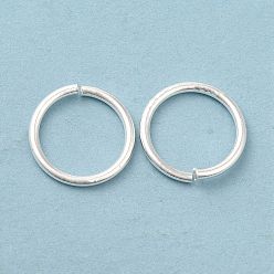Silver Brass Open Jump Rings, Round Rings, Silver, 18 Gauge, 12x1mm, Inner Diameter: 10mm