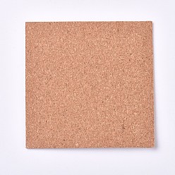 Peru Cork Insulation Sheets, with Adhesive Back, Square, for Coaster, Wall Decoration, Party and DIY Crafts Supplies, Peru, 10x10x0.2cm