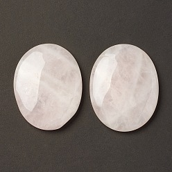 Rose Quartz Natural Rose Quartz Worry Stone for Anxiety Therapy, Oval Thumb Stone, 45x34~35x7~8.5mm