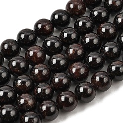 Granat Natürliche Granat Edelstein Perlen Stränge, Runde, 9 mm, Bohrung: 1 mm, ca. 42 Stk. / Strang, 14.9 Zoll