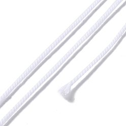 WhiteSmoke Polyester Twisted Cord, Round, for DIY Jewelry Making, WhiteSmoke, 1.2mm, about 38.28 Yards(35m)/Roll