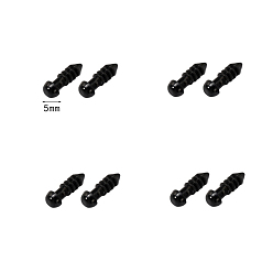 Черный Мини-комплекты защитных глаз из черного стекла, для изготовления кукол из войлока из шерсти, чёрные, 5 мм, 400 шт