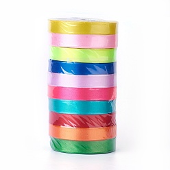 Mixed Color Satin Ribbon, Mixed Color, about 5/8 inch(16mm) wide, 25Yards/Roll(22.86m/roll)