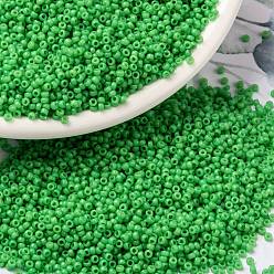 (RR4476) Дуракоат Dyed Непрозрачный Зеленый Фиджи  Миюки круглые бусины рокайль, японский бисер, 11/0, (rr 4476) Duracoat окрашенный непрозрачный зеленый фиджи, 2x1.3 мм, отверстие : 0.8 мм, Около 1111 шт / 10 г