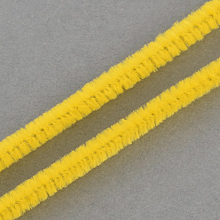 Желтый 11.8 очистители дюймовых труб, стебель синели своими руками, мишура, гирлянда, ремесло, проволока, желтые, 300x5 мм