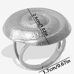 Нержавеющая Сталь Цвет 304 открытые кольца-манжеты из нержавеющей стали в форме завитка для женщин, цвет нержавеющей стали, 26 мм, внутренний диаметр: 17 мм