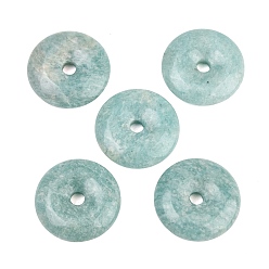 Амазонит Природные подвески амазонит, подвески в виде пончиков/пи-дисков, 25x5.5~6 мм, отверстие : 4~4.5 мм