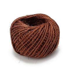 Coconut Brown 50M Round Jute Cord, for Gift Wrapping, Party Decoration, Coconut Brown, 2mm, about 54.68 Yards(50m)/Roll
