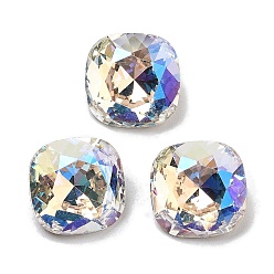Лунный Свет K 9 кабошоны из стеклянного страза, задние и задние, suqare, лунный свет, 10x10x5 мм
