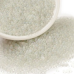 Clear Luminous Transparent Glass Seed Round Beads, No Hole/Undrilled, Grade A, Clear, 2~2.5mm, about 10000pcs/bag