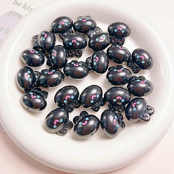Black Plastic Beads, Rabbit, Black, 20mm, Hole: 2mm