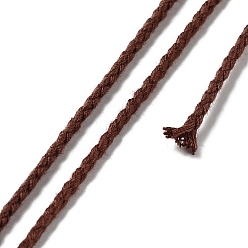 Кокосово-Коричневый 20м плетеный шнур из полиэстера для изготовления ювелирных изделий, круглые, кокосового коричневый, 2 мм, около 21.87 ярдов (20 м) / рулон