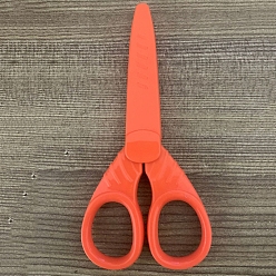 Orange Stainless Steel Scissors, Craft Scissor, with Plastic Handle & Sheath, Orange, 116x58mm