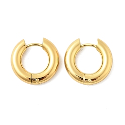 Золотой 202 обруч серьги из нержавеющей стали замке, с 316 хирургическим стержнем из нержавеющей стали, кольцо, золотые, 6 датчик, 17x18x4 мм, штифты : 1 мм