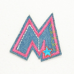 Letter M Computerized Embroidery Cloth Iron on/Sew on Patches, Costume Accessories, Appliques, Letter.M, 46x49mm