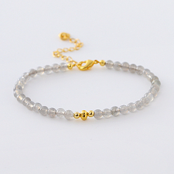 Флюорит Браслет из круглых бусин из натурального флюорита