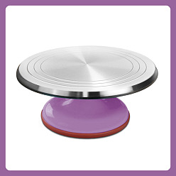 Orchid Plastic Rotate Turntable Sculpting Wheel, Revolving Cake Turntable, for Ceramic Clay Sculpture, Orchid, 31x13.5cm