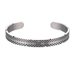 ZJ3638 Retro Titanium Steel Bracelet - Unisex, Minimalist, Punk, Hip-hop Wristband.