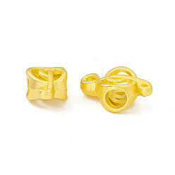 Matte Gold Color Rack Plating Alloy European Beads, Cadmium Free & Lead Free & Nickle Free, Large Hole Beads, Musical Note, Matte Gold Color, 17.5x9x7mm, Hole: 5mm