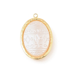 Oval 304 нержавеющая сталь с акриловыми подвесками, золотые, овальные амулеты, 25.5x16.5x7 мм, отверстие : 1.5 мм
