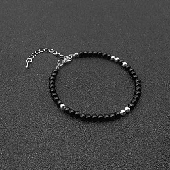 Obsidian Natural Obsidian Bead Bracelet, 7-1/8 inch(18cm)